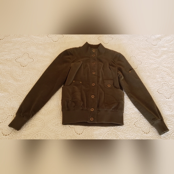 Army Green Bomber-style Jacket - Picture 2 of 15